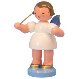 Engel Dirigent - Blaue Flügel - stehend - 9,5 cm