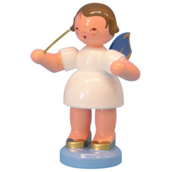 Angel Conductor - Blue Wings - Standing - 9,5 cm / 3,7 inch