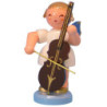 Engel mit Cello - Blaue Flügel - stehend - 9,5 cm