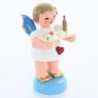 Herzengel mit Spritze - Blaue Flügel - stehend - 6 cm