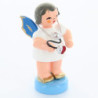 Herzengel mit Stethoskop - Blaue Flügel - stehend - 6 cm