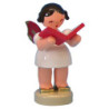Angel with Book - Red Wings - Standing - 6 cm / 2,3 inch