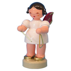 Engel mit Triangel - Rote Flügel - stehend - 6 cm