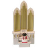 Angel with Organ - Red Wings - 18,5 cm / 7.3 inch