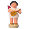 Angel with Ukulele - Red Wings - Standing - 6 cm / 2,3 inch