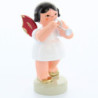 Engel mit Piccolotrompete - Rote Flügel - stehend - 6 cm