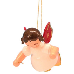 Tree Ornament - Angel Conductor - Red Wings - Floating - 5,5 cm / 2,1 inch