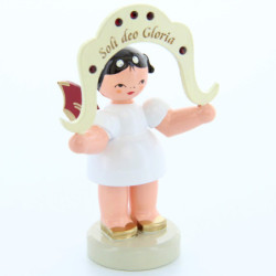 Angel "Soli Deo Gloria" - Swarovski Edition - Red Wings - Standing - 7 cm / 2.8 inch