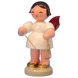Angel with Triangle - Red Wings - Standing - 9,5 cm / 3,7 inch