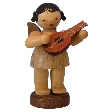 Engel mit Mandoline - natur - stehend - 6 cm