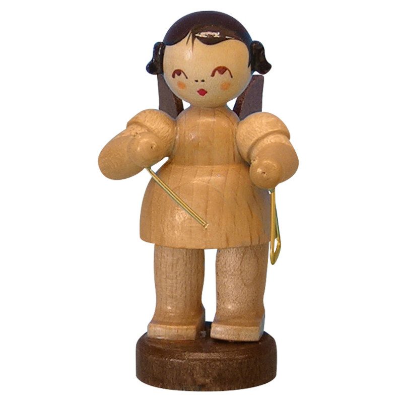 Engel mit Triangel - natur - stehend - 6 cm