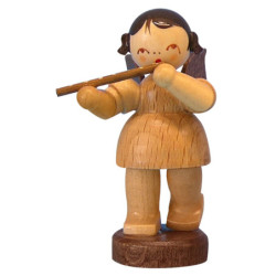 Angel with Flute - Natural Colors - Standing - 6 cm / 2,3 inch
