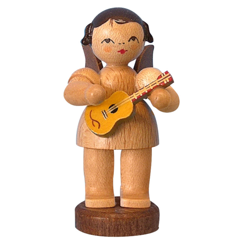 Angel with Ukulele - Natural Colors - Standing - 6 cm / 2,3 inch