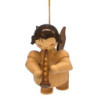 Christbaumschmuck Engel mit Klarinette - natur - schwebend - 5,5 cm