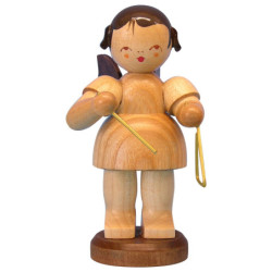 Angel with Triangle - Natural Colors - Standing - 9,5 cm / 3,7 inch