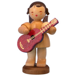 Engel mit Gitarre - natur - stehend - 9,5 cm