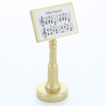 Notenständer gold "Stille Nacht" - 7,5 cm