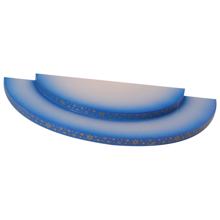 Wolke - 2-stufig - blau - 27x12x2 cm