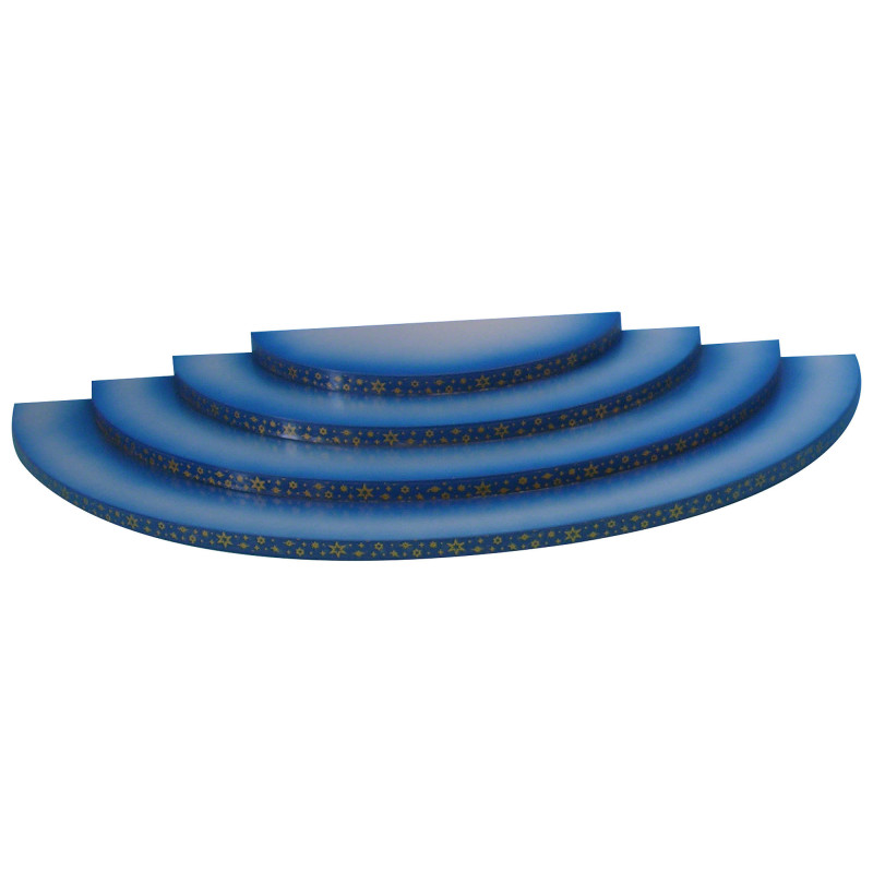 Wolke - 4-stufig - blau - 43x20x4 cm