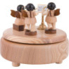 Spieldose mit Engeln, natur - 12,5 cm