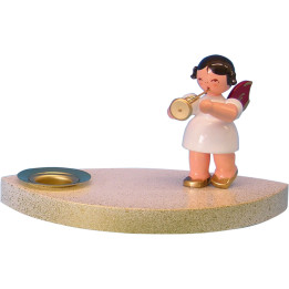 Candle Holder - Angel with Trumpet - 7 cm / 2.8 inch