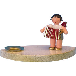 Kerzenhalter Engel mit Akkordeon - 7 cm