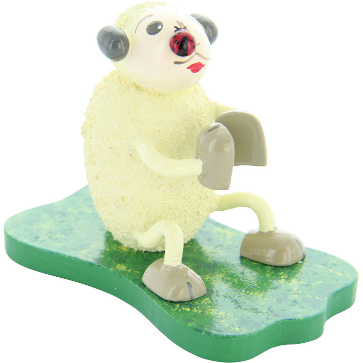 Sheep "Klatschi", with Bug - 5 cm / 2 inch