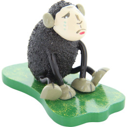 Schaf "Depri", weinend schwarz - 5 cm