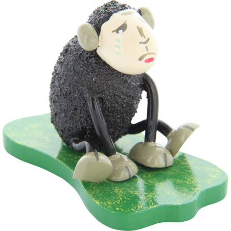 Sheep "Depri", Crying, Black - 5 cm / 2 inch