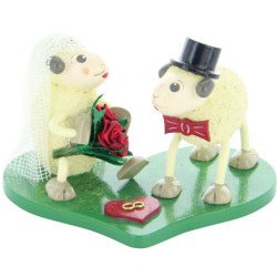Schafbrautpaar "Justy" und "Mary" - 5,5 cm