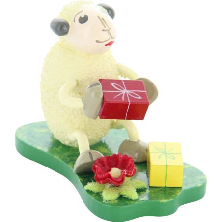 Schaf "Jubilari", bekommt Geschenke - 5,5 cm