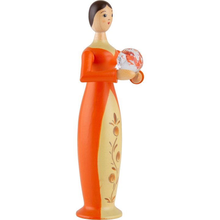 Tugendfigur Glaube mit Kristall - 17 cm