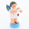 Herzengel mit Baby Mädchen - Blaue Flügel - stehend - 6 cm