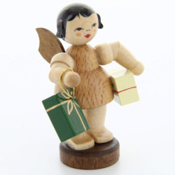 Angel with Presents - Natural Colors - Standing - 6 cm / 2.4 inch