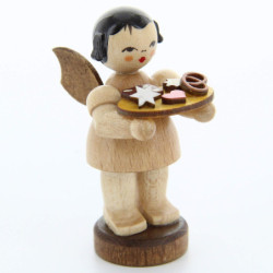 Engel mit Lebkuchenblech - natur - stehend - 6 cm