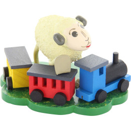 Schaf "Bähnli", mit Eisenbahn - 5,5 cm