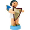 Angel with Lyre - Blue Wings - Standing - 6 cm / 2.3 inch