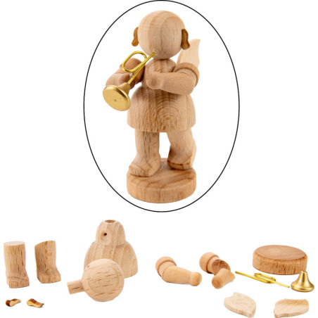 Bastelset Engel stehend mit Trompete - 6 cm
