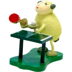 Schaf "Bolli", Tischtennis spielend - 7 cm
