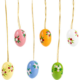 Ostereier-Set mit Punkteblumen - 2,2 cm