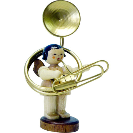 Angel with Sousaphone - Natural Colors - Standing - 6 cm / 2.3 inch