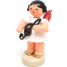 Engel mit Notenschlüssel - Rote Flügel - stehend - 6 cm
