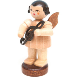 Angel with Clef - Natural Colors - Standing - 6 cm / 2.4 inch