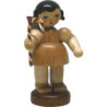 Angel with Candy Cane - Natural - Standing - 6 cm / 2.4 inch