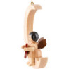 Engel mit Gitarre - natur - sitzend im Mond natur - 16,5 cm