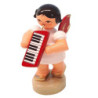 Engel mit Melodica - Rote Flügel - stehend - 6 cm