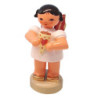 Engel mit gebrannten Mandeln - Rote Flügel - stehend - 6 cm
