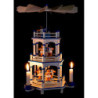 3-Tier Pyramid - White-Blue - Music Angels with Blue Wings  - 35 cm / 13.8 inch