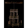 3-Tier Pyramid - White-Green - without Figurines - 35 cm / 13.8 inch