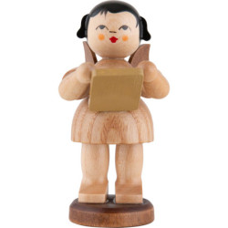 Angel with Kalimba - Natural Colors - 9,5 cm / 3.7 inch